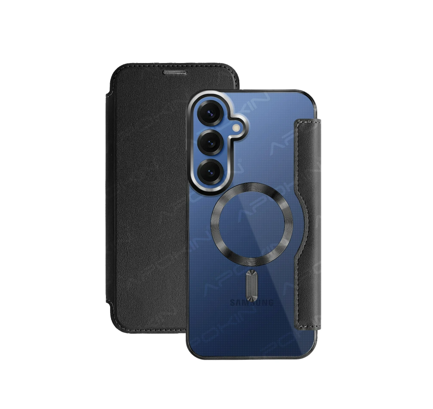 Funda con Tapa Polipiel Tarjetero y Magsafe