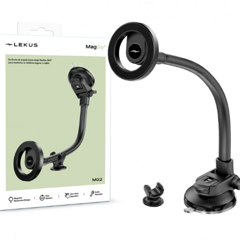 MagGo2 Soporte Magnético Brazo Largo con fijación de Ventosa