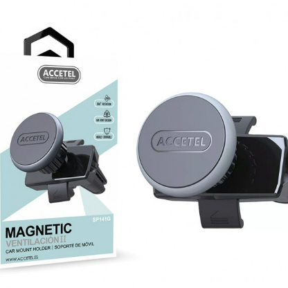Soporte Universal Dual Salida de Aire Magnetico - Gris Espacial
