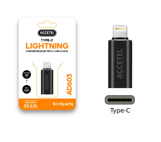 AD603 Adaptador USB-C a Lightning