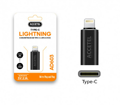 AD603 Adaptador USB-C a Lightning