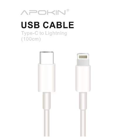 Cable Tipo-C a Lightning 1 Metro Blanco