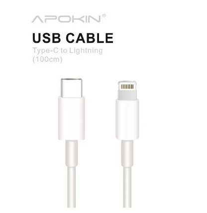 Cable Tipo-C a Lightning 1 Metro Blanco