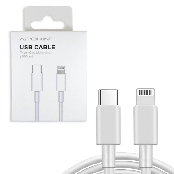 Cable Tipo-C a Lightning 1 Metro Blanco