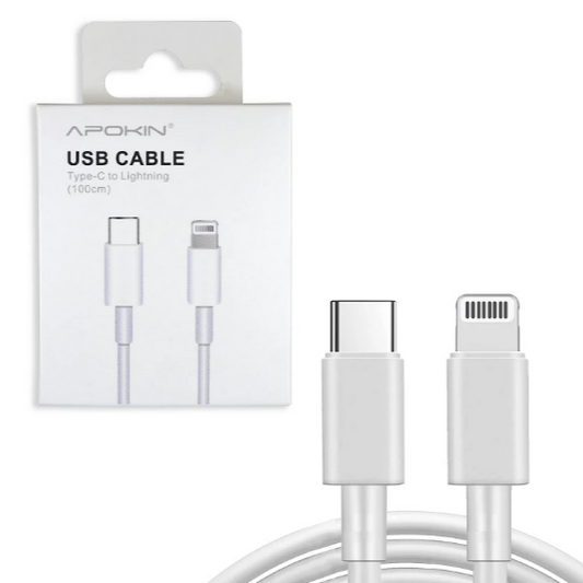 Cable Tipo-C a Lightning 1 Metro Blanco