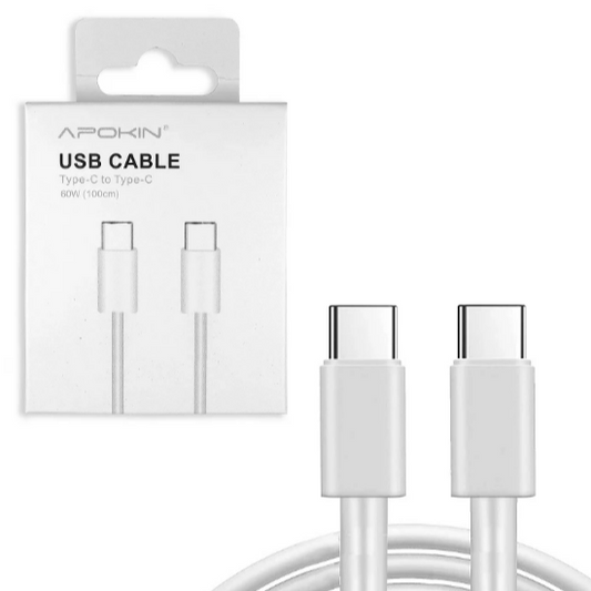 Cable Tipo-C para iPhone 15 60W Blanco