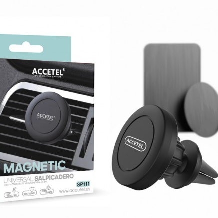 Soporte Universal Salida de Aire Magnetico - Negro