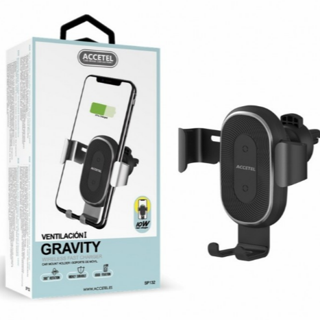 Cargador Inalámbrico de Coche Carga Rápida 10W Gravedad Salida de Aire