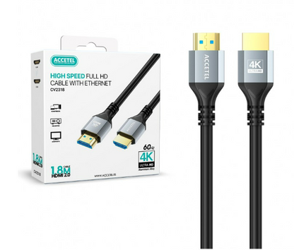 Cable HDMI - HDMI 2.0 4K/60Hz Aluminio