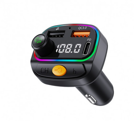 TF701 Transmisor FM Bluetooth para Coche con Carga Rápida (USB-C + 2 USB-A, 35W)