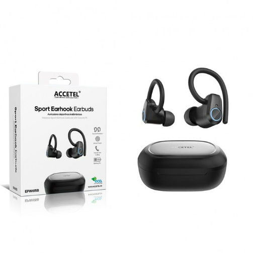 Auricular Inalámbrico con Sujeción de Oreja para Deporte – Negro