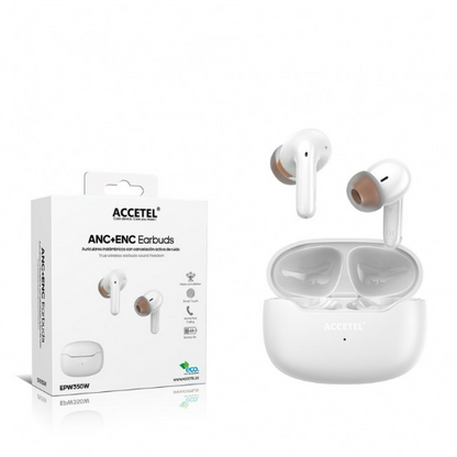 Auricular inalámbrico con cancelación activa de ruido ANC+ENC - Blanco