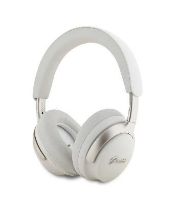 Cascos GUESS BT Beige con Cancelación de Ruido (ANC/ENC) y Logo Metálico