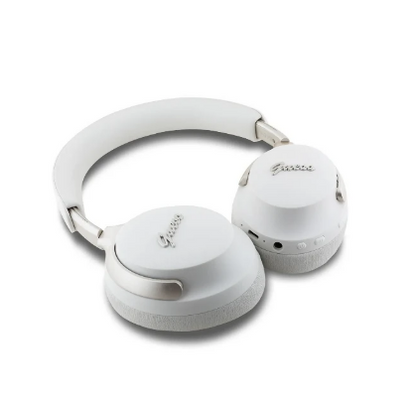 Cascos GUESS BT Beige con Cancelación de Ruido (ANC/ENC) y Logo Metálico