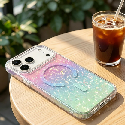Funda con Magsafe Holográfica Efecto Diamante