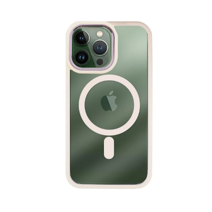 Funda Premium Transpartente Borde Color Magsafe