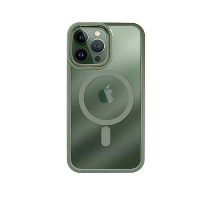 Funda Premium Transpartente Borde Color Magsafe